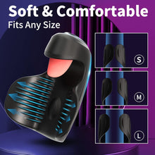 Load image into Gallery viewer, Automatic Male Masturbator - 10 Vibrating Tongue Patterns Dual Action Penis Training Vibrator, Vibrating Stimulator, Glans Penis Trainer, Male Adult Sex Toys, Penis Trainer, Black